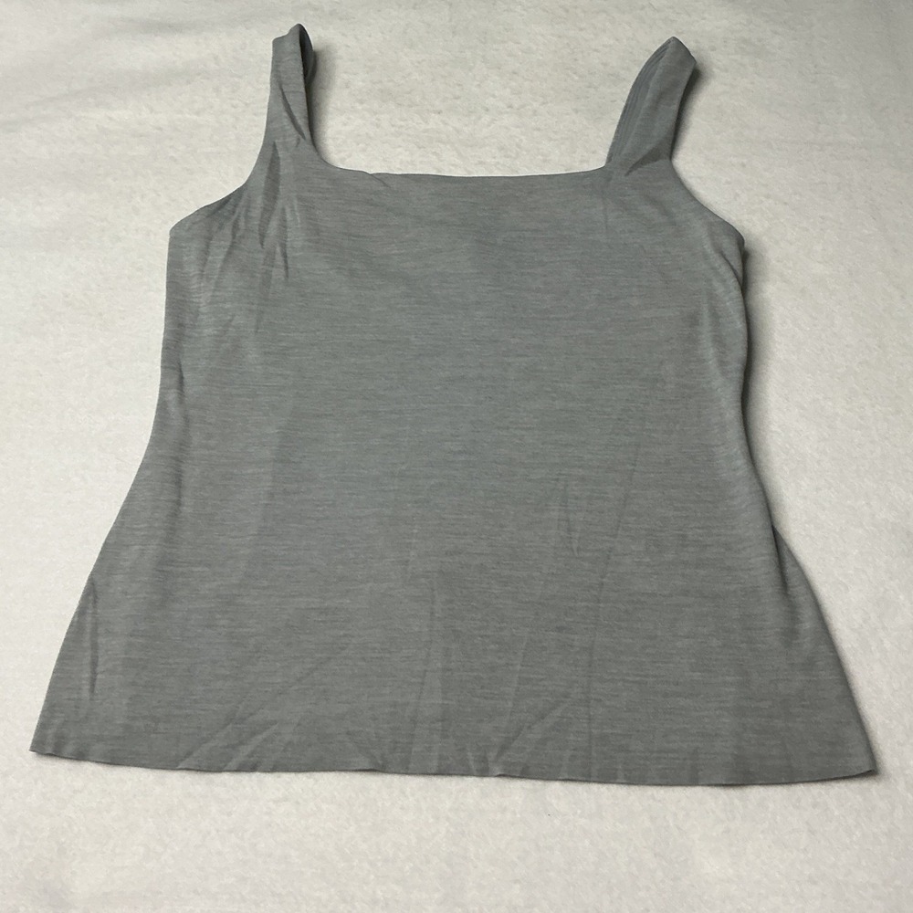 Nike Yoga Dri-FIT Grey Square Neck Tank Top Small Womens Activewear
